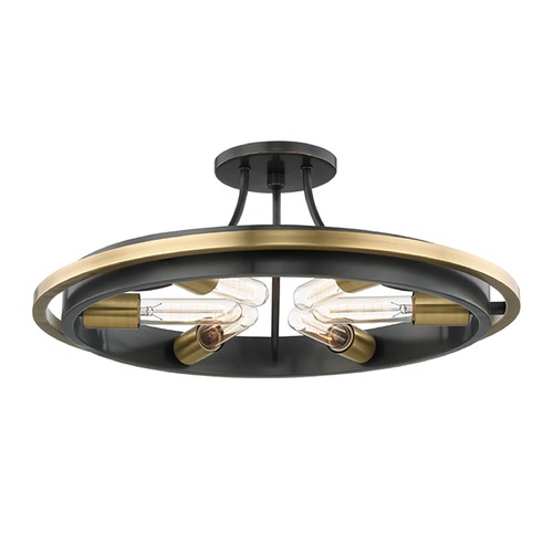 Hudson Valley Lighting Chambers Aged Old Bronze Semi-Flush Mount by Hudson Valley Lighting 2721-AOB