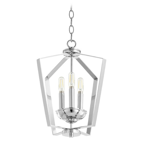 Quorum Lighting 15.5-Inch High Open Lantern Pendant in Chrome by Quorum Lighting 894-3-14