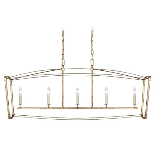 Visual Comfort Studio Collection Thayer 49-Inch Linear Chandelier in Antique Gild by Visual Comfort Studio F3326/5ADB