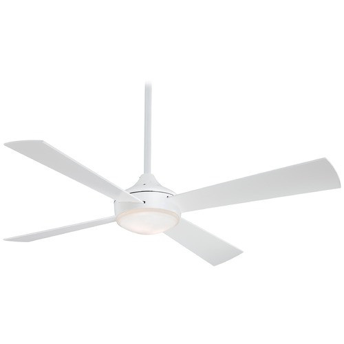 Minka Aire Aluma 52-Inch LED Fan in Flat White by Minka Aire F521L-WHF