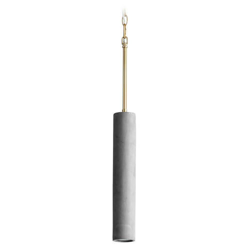 Oxygen Totem 2.75-Inch LED Pendant in Gray & Aged Brass by Oxygen Lighting 3-614-1540