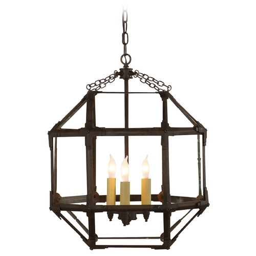 Visual Comfort Signature Collection Suzanne Kasler Morris Medium Lantern in Antique Zinc by Visual Comfort Signature SK5009AZCG