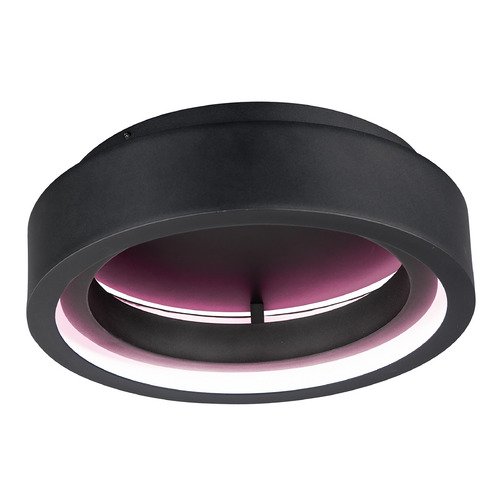 iCorona WiZ 18-Inch LED Flush Mount in Black by ET2 Lighting