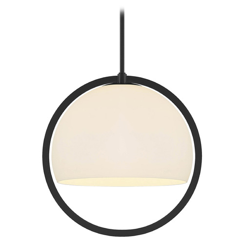 Designers Fountain Eterna Matte Black Pendant Light with Bowl / Dome Shade