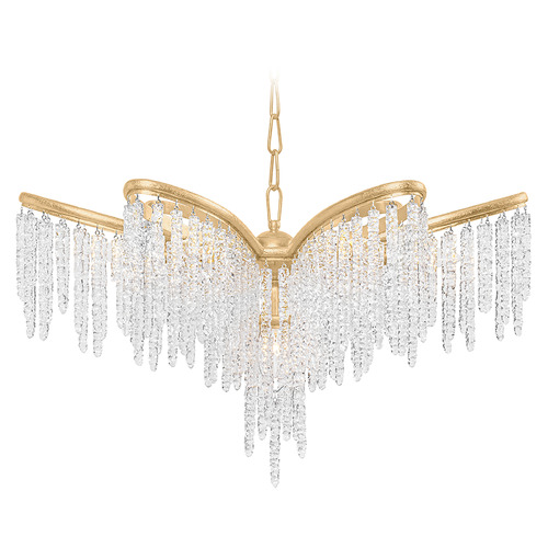 Corbett Lighting Pandora Gold Leaf Crystal Chandelier