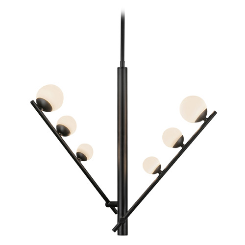 Kuzco Lighting Kuzco Lighting Juniper Black LED Pendant Light with Globe Shade PD55520-BK/OP