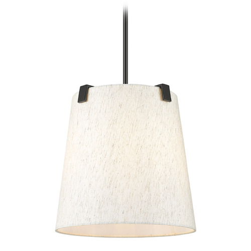 Z-Lite Weston Matte Black Pendant Light with Empire Shade