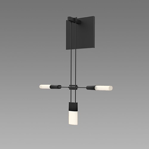 Mid-Century Modern LED Sconce Black Suspenders by Sonneman Lighting