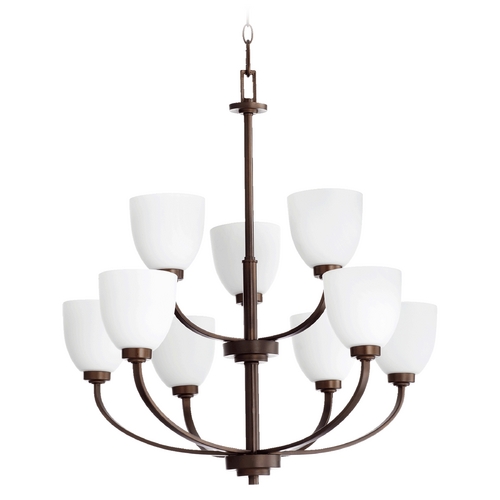 Quorum Lighting Reyes Oiled Bronze Chandelier by Quorum Lighting 6060-9-86