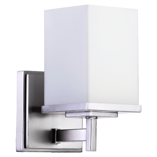 Quorum Lighting Modern Sconce Satin Nickel Delta by Quorum Lighting 5484-1-65