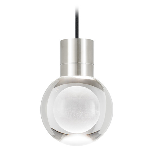 Mina LED 3000K Mini Pendant in Nickel & Black by Visual Comfort Modern