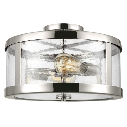 Harrow Polished Nickel Semi-Flush Mount by Visual Comfort Studio