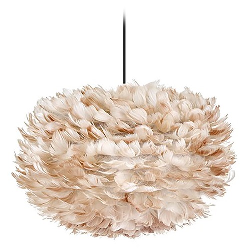 UMAGE UMAGE Black Pendant Light with Light Brown Feather Shade 3006_4008