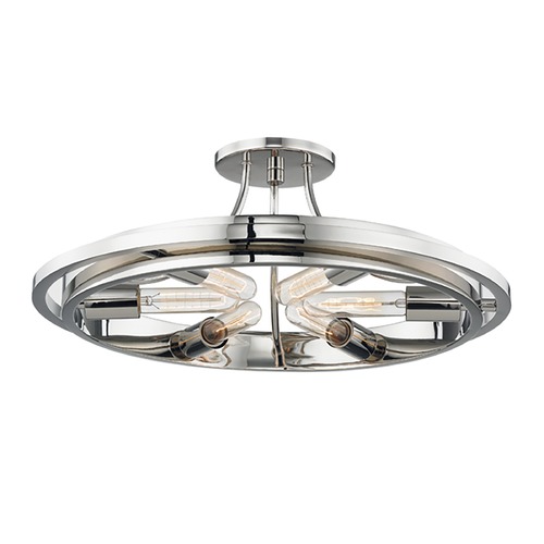 Chambers Polished Nickel Semi-Flush Mount by Hudson Valley Lighting