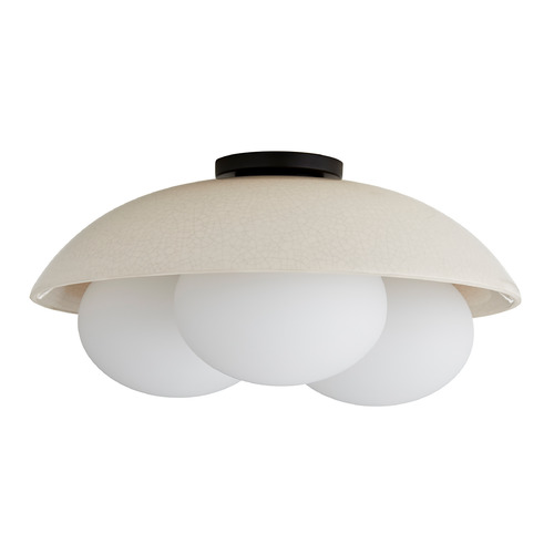 Arteriors Home Lighting Glaze 19-Inch Flush Mount in Blackened Steel by Arteriors Home DA49004