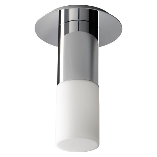 Oxygen Pilar Small Glass Ceiling Mount in Polished Nickel by Oxygen Lighting 3-308-120