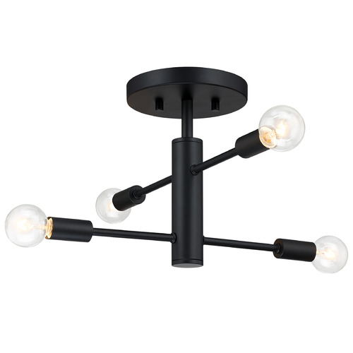 Designers Fountain Arlo Matte Black Semi-Flushmount Light