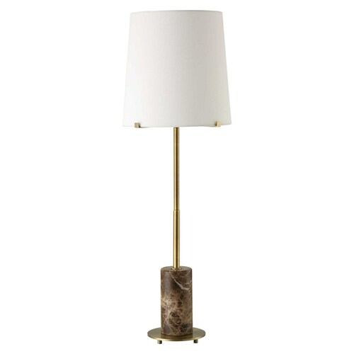 Uttermost Lighting Sepia Buffet Lamp in Brass & Brown Marble by Uttermost Lighting 30422
