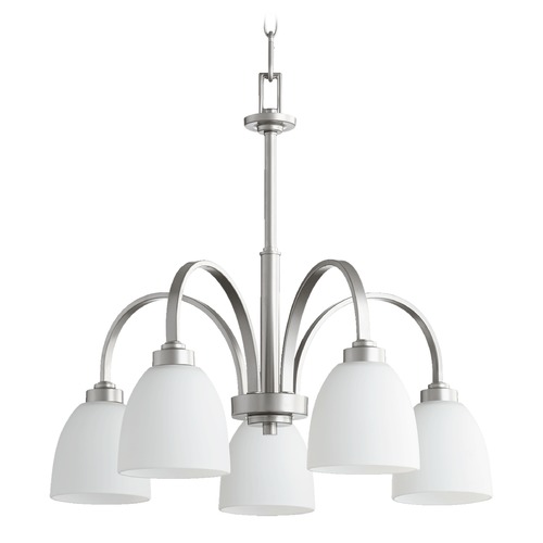 Quorum Lighting Reyes Classic Nickel Chandelier by Quorum Lighting 6360-5-64