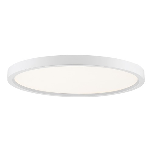 Outskirts 15-Inch LED Flush Mount in White Lustre by Quoizel Lighting