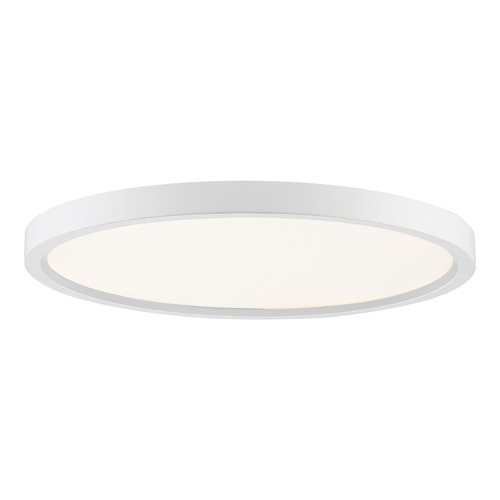 Quoizel Lighting Outskirts 15-Inch LED Flush Mount in White Lustre by Quoizel Lighting OST1715W