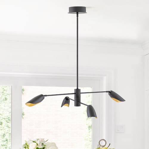 Fredrick Ramond Hinkley Bowery Black LED Chandelier 2700K 1400LM FR35804BLK