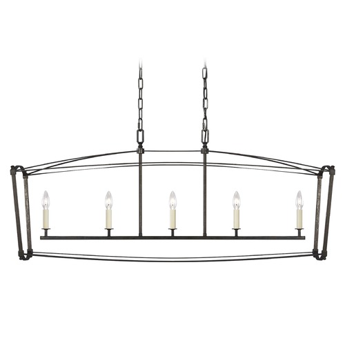 Visual Comfort Studio Collection Thayer Smith Steel Chandelier by Visual Comfort Studio F3326/5SMS