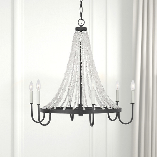 Visual Comfort Studio Collection Alexa Hampton 30-Inch Leon Weathered Zinc Chandelier by Visual Comfort Studio AC1066DWZ