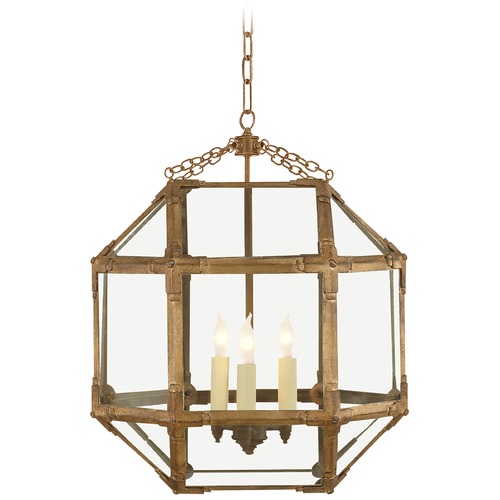 Visual Comfort Signature Collection Suzanne Kasler Morris Medium Lantern in Gilded Iron by Visual Comfort Signature SK5009GICG