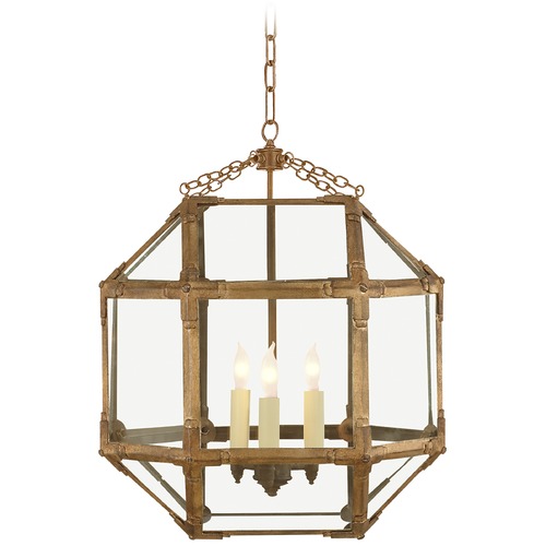 Suzanne Kasler Morris Medium Lantern in Gilded Iron by Visual Comfort Signature