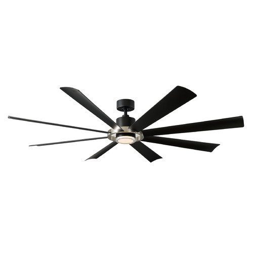 Modern Forms by WAC Lighting Aura 72-Inch 2700K LED Smart Fan in Nickel & Black by Modern Forms FR-W2303-72L27BNMB