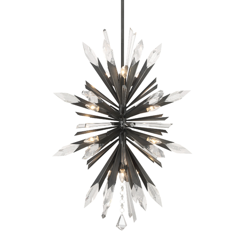 Elsa 12-Light Pendant in Midnight Graphite by Metropolitan Lighting