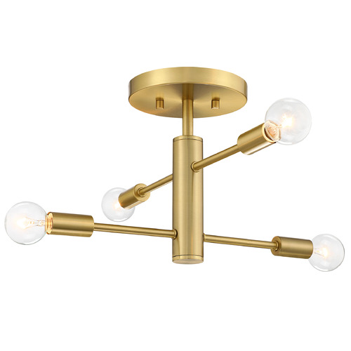 Designers Fountain Arlo Brushed Gold Semi-Flushmount Light