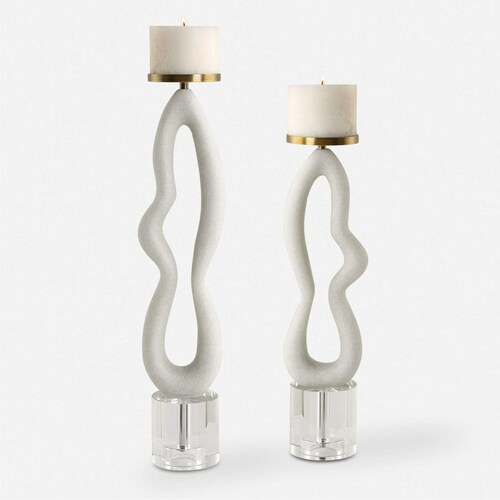 Uttermost Lighting The Uttermost Company David Frisch Feamelo White Candle Holder 18160