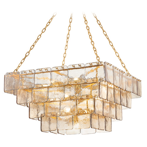 Corbett Lighting Corbett Lighting Regal Vintage Gold Leaf LED Chandelier 449-35-VGL