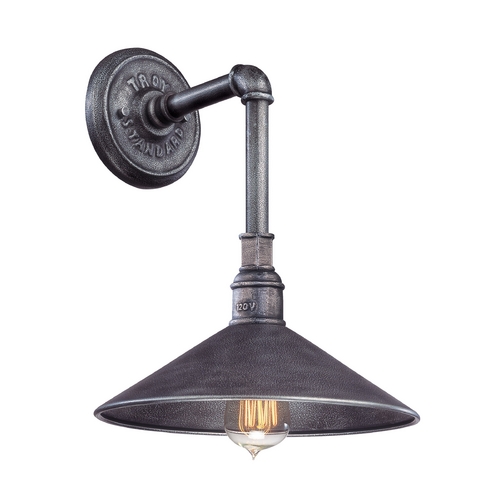 Toledo 11-Inch Wide Outdoor Wall Light in Old Silver by Troy Lighting