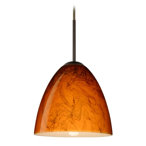 Besa Lighting Besa Lighting Vila Bronze LED Mini-Pendant Light 1JT-4470HB-LED-BR