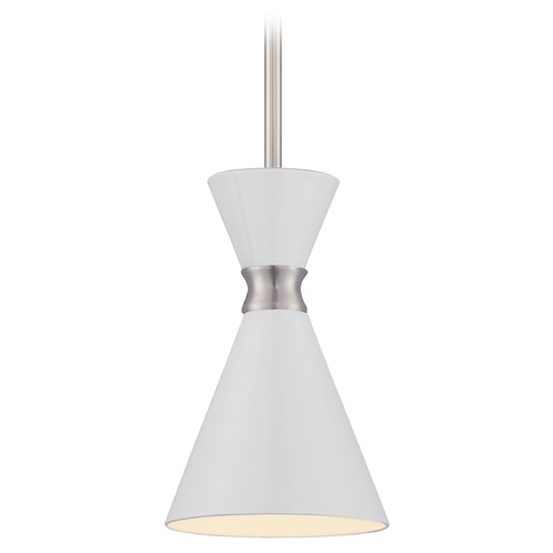 Conic Mini Pendant in Brushed Nickel by George Kovacs