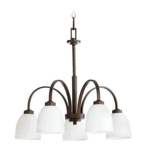 Reyes Oiled Bronze Chandelier by Quorum Lighting