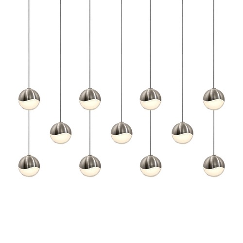 Grapes Satin Nickel Single Light LED Multi-Light Pendant by Sonneman Lighting