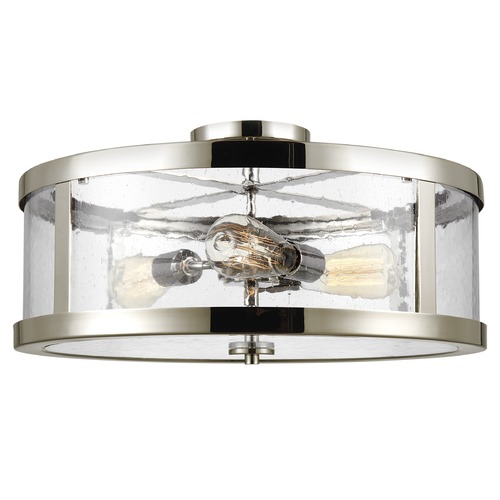 Harrow Polished Nickel Semi-Flush Mount by Visual Comfort Studio