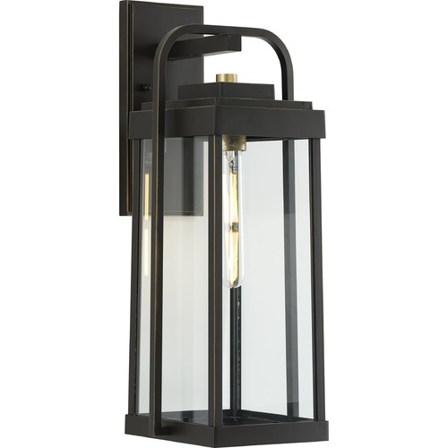 Walcott Outdoor Wall Lantern in Bronze & Brass by Progress Lighting