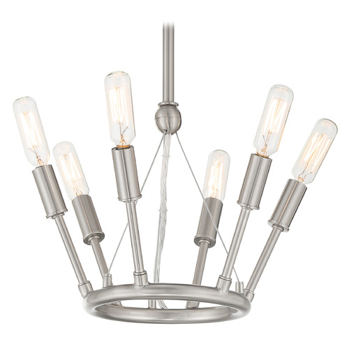 George Kovacs Lighting George Kovacs Royalty Brushed Nickel Semi-Flushmount Light P1686-084