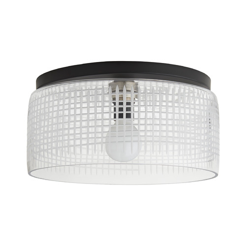 Arteriors Home Lighting Cut 15.5-Inch Flush Mount in Blackened Steel by Arteriors Home DA49028