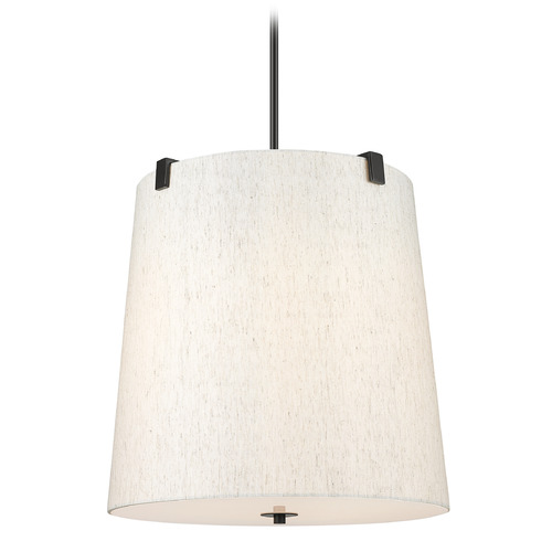 Z-Lite Weston Matte Black Pendant Light with Empire Shade
