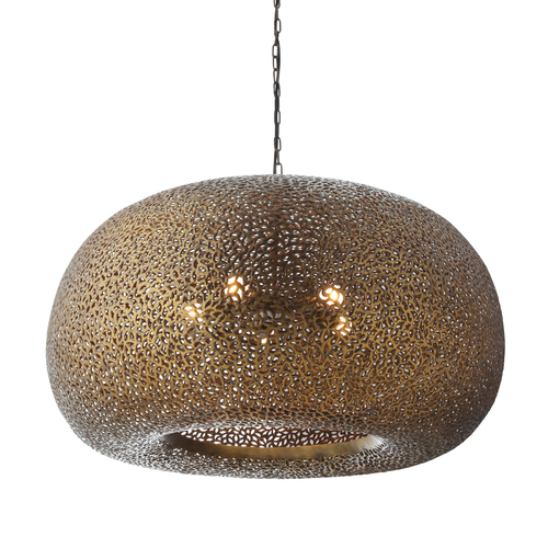 Moradabad 5-Light Pendant in Gilded Brass by Metropolitan Lighting