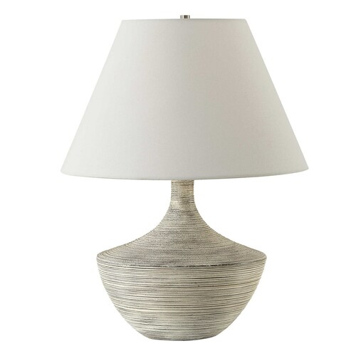 The Uttermost Company Carafe Ivory & Brushed Nickel Table Lamp with Coolie Shade