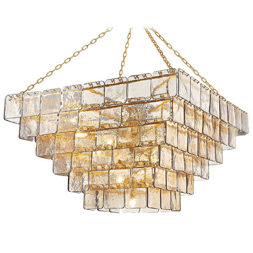 Corbett Lighting Corbett Lighting Regal Vintage Gold Leaf LED Chandelier 449-48-VGL