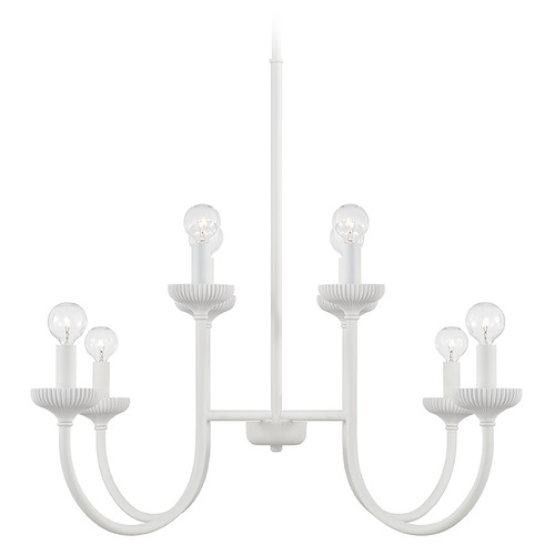 Capital Lighting Capital Lighting Mallory Ceramic White Chandelier 456181CE