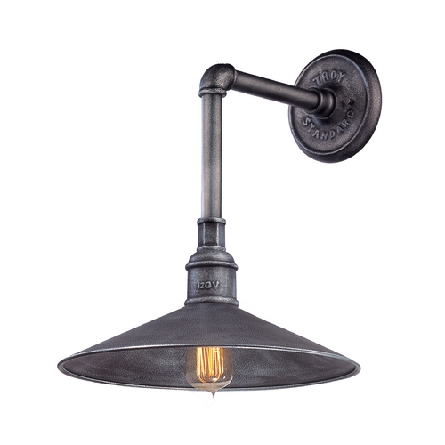 Toledo 14-Inch Wide Outdoor Wall Light in Old Silver by Troy Lighting